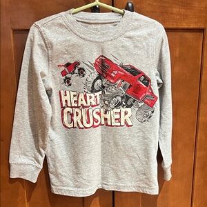 Carter's Gray Long Sleeve with Red Monster Truck